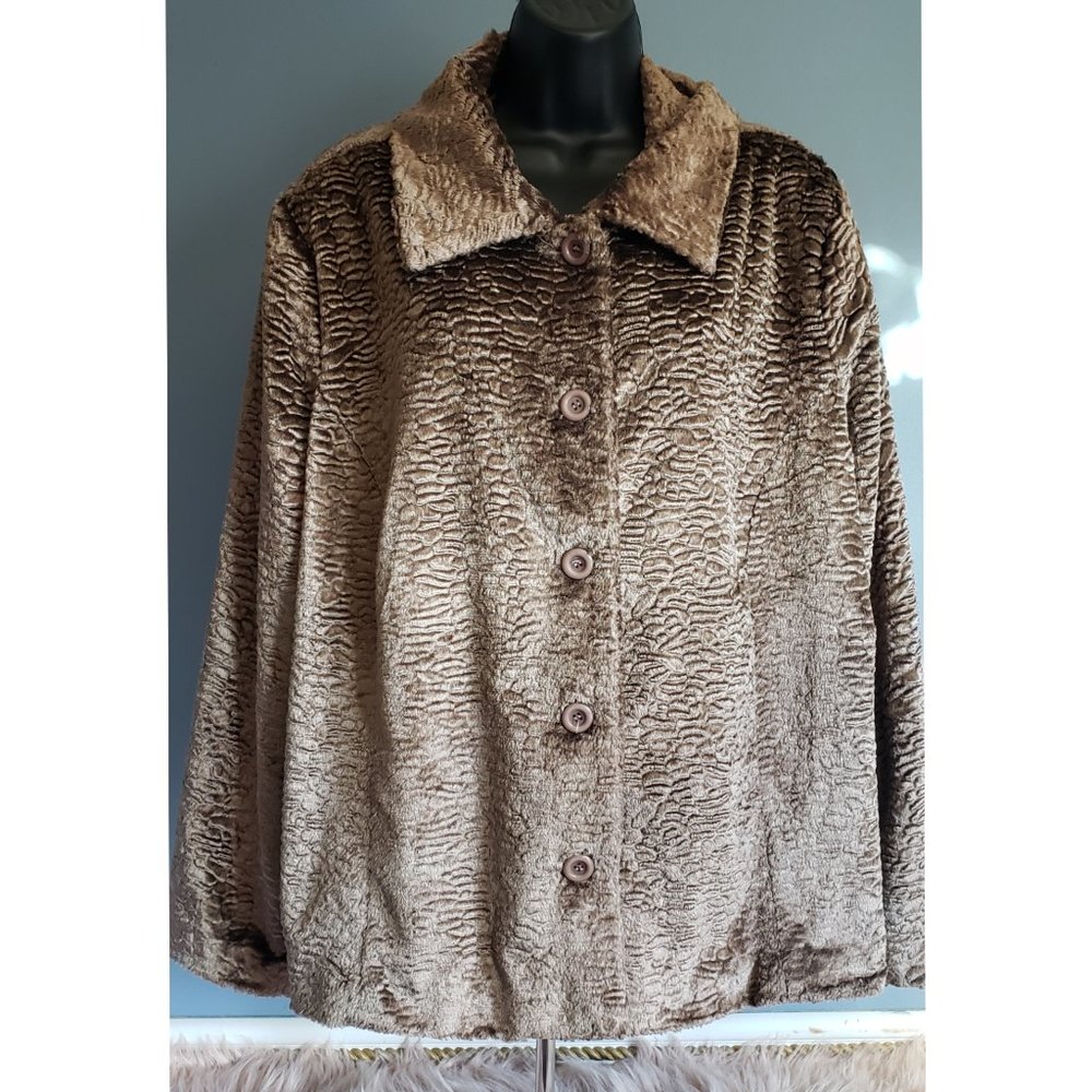 Plus Size by Erin Sherpa Teddy Jacket
